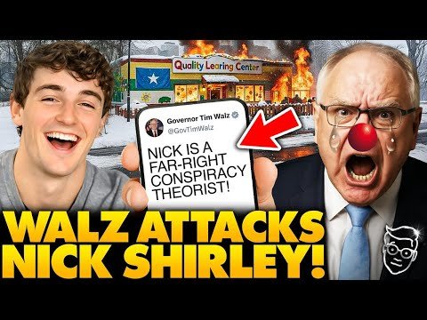 Minnesota Gov. Tim Walz Has Psychotic Public Meltdown On Nick Shirley After Fraud and Murder Exposed