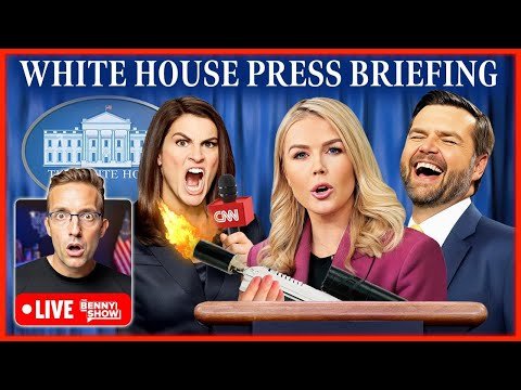 🚨JD Vance LIVE Right Now at White House Briefing With Karoline Leavitt TORCHING Fake News 🔥