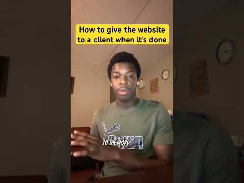 How to give the website to a client when it’s done #webdesignagency #webdesign #wordpress