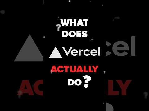 What Vercel actually do? #vercel #software #tech