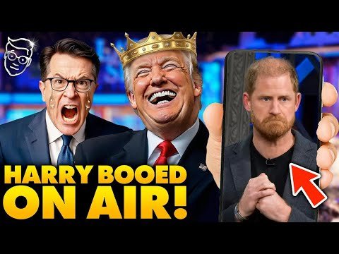 Prince Harry Gets BOOED Off Stage on Stephen Colbert After CRINGE Trump Jokes FAIL | Humiliation… 🤣