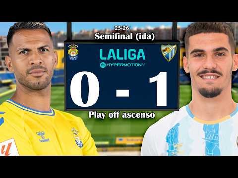 🟡LAS PALMAS 0 – 1 MALAGA🔵🚨IDA SEMIFINAL PLAY OFF🏆LA LIGA HYPERMOTION 25-26