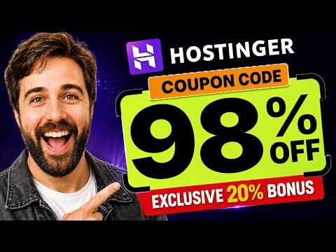 Hostinger Coupon Code 2026 | EXCLUSIVE 20% EXTRA DISCOUNT | Hostinger Website Builder