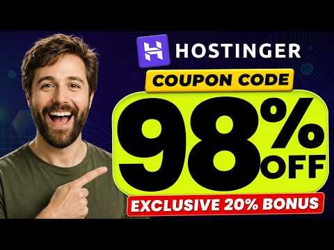 Hostinger Coupon Code | 20% Extra Hostinger Discount | BEST Web Hosting Deal Hostinger Promo Code