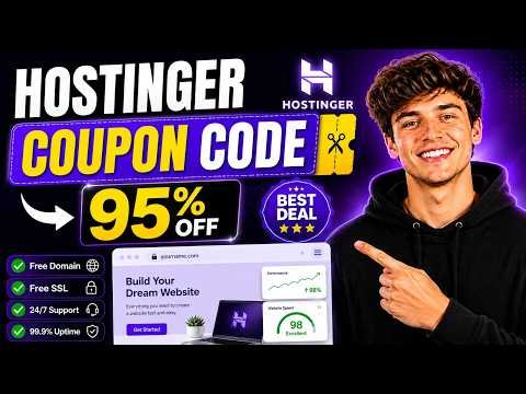 Hostinger Coupon Code 2026 | Get Up to 95% OFF + Free Domain | Best Web Hosting Deal